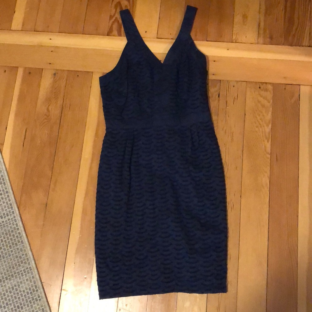 Navy eyelet dress